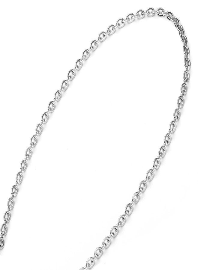 AmyRT Jewelry 3mm Titanium Steel Cable Chain Silver Necklaces for Women 18 in - Image 3